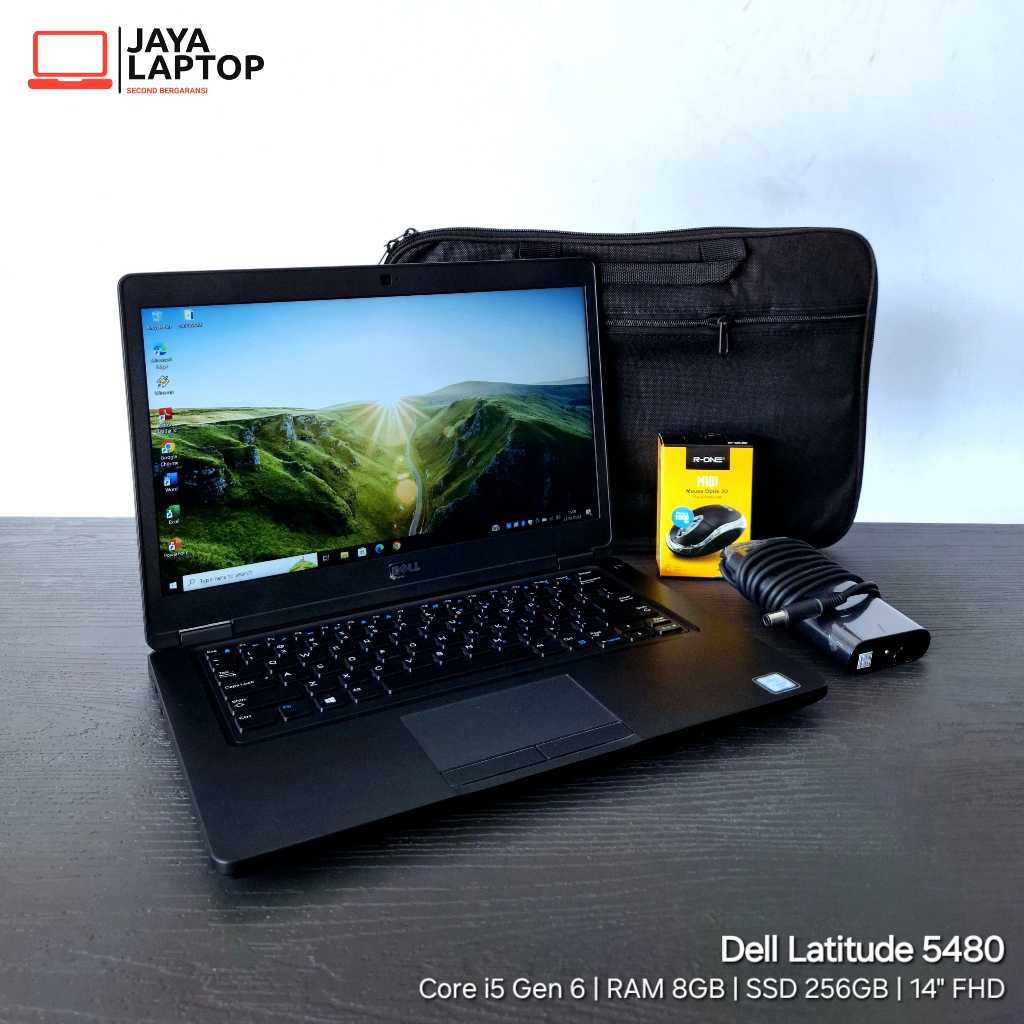 Dell Latitude 5480 Core i5 Gen 6 RAM 8GB SSD 256GB 14 inch FHD Laptop Second Bekas Murah