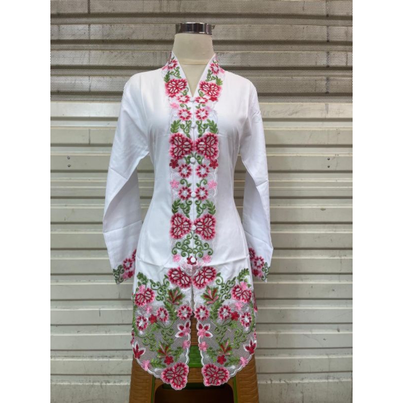 CODready atasan kebaya encim bordir/kebaya encim katun toyobo/kebaya encim lengan panjang