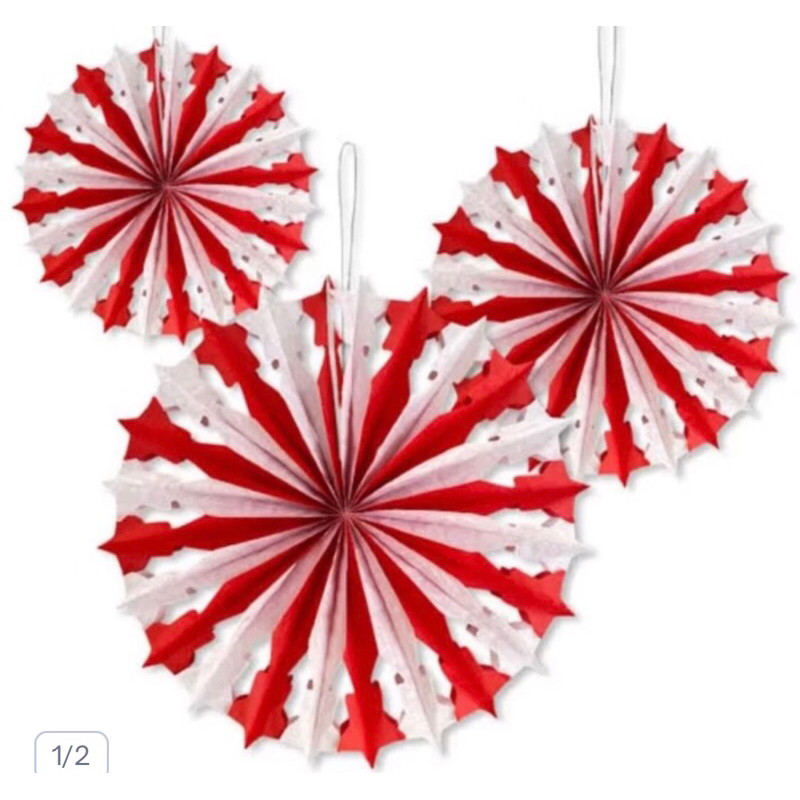 Paper fan merah putih/ dekorasi kemerdekaan/ dekorasi kemerdekaan gantung/ paper fan gantung.