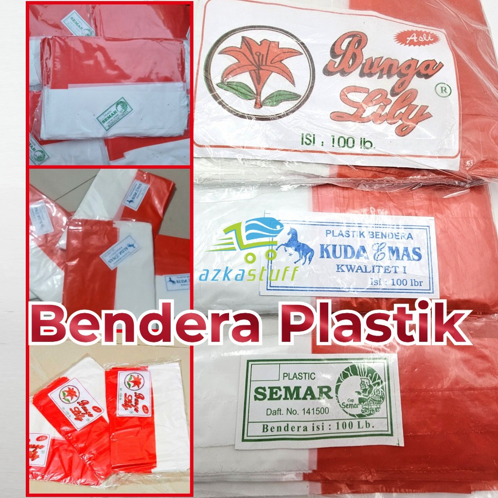 Bendera Plastik Indonesia - bendera plastik merah putih Indonesia