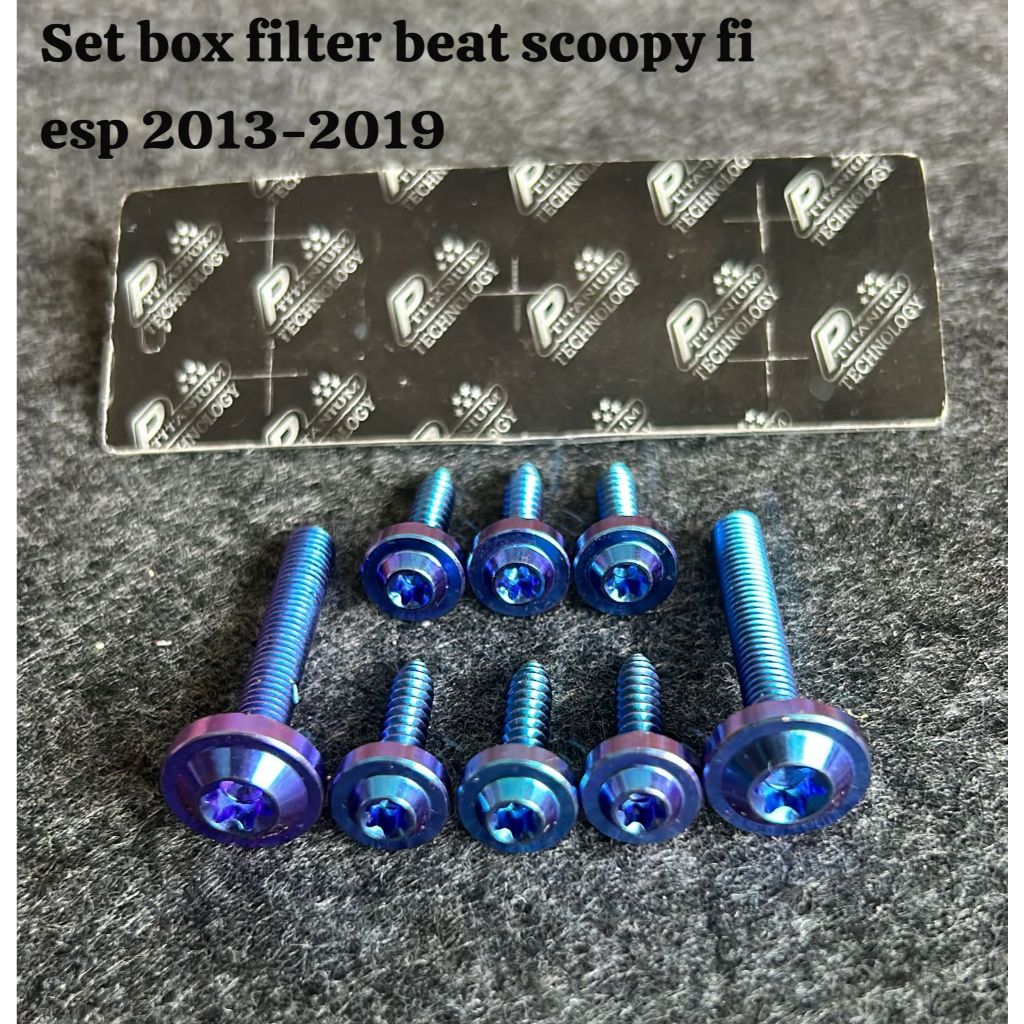 set baut titanium baut box filter beat scopy fi esp baut isi 8pcs baut titanium original baut box fi