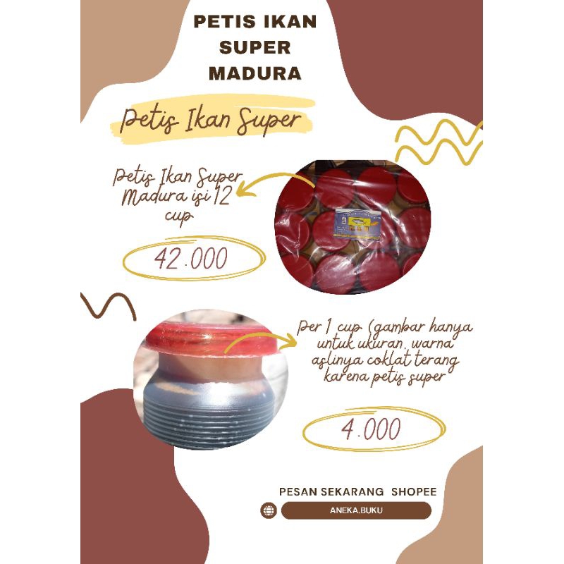 

Petis Ikan Super Madura Isi 12 cups