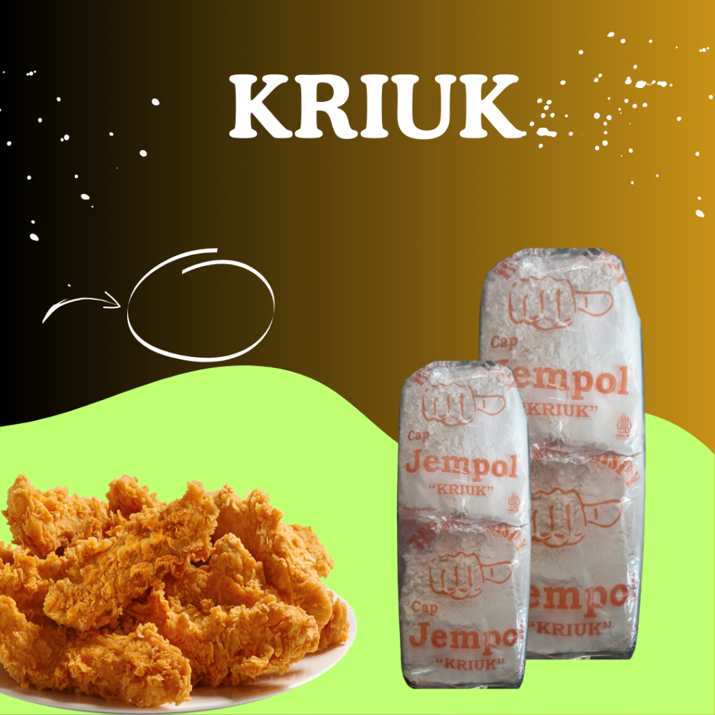

Tepung kriuk cap jempol 1pack isi 10