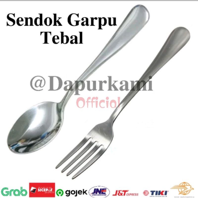 Sendok Garpu Polos Tebal • Sendok Makan Stainless Tebal