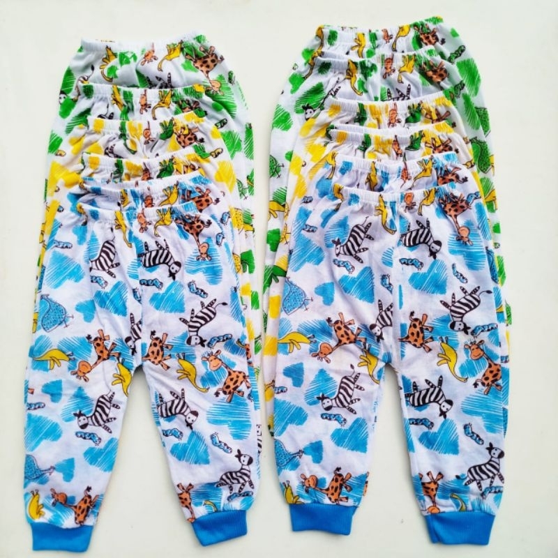 1 lusin Celana panjang bayi motif Zebra 0-6 bulan