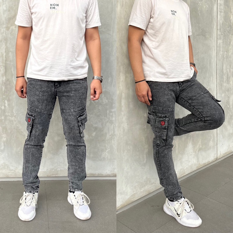 Celana Cargo Jeans Pria - celana panjang pdl jeans pria - celana panjang cargo/pdl jeans pria