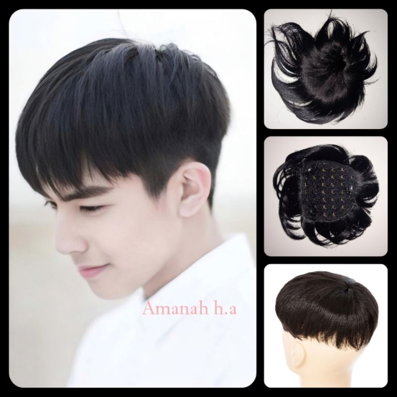 Toupee Botak Pria / Wig Toupee Penutup Uban