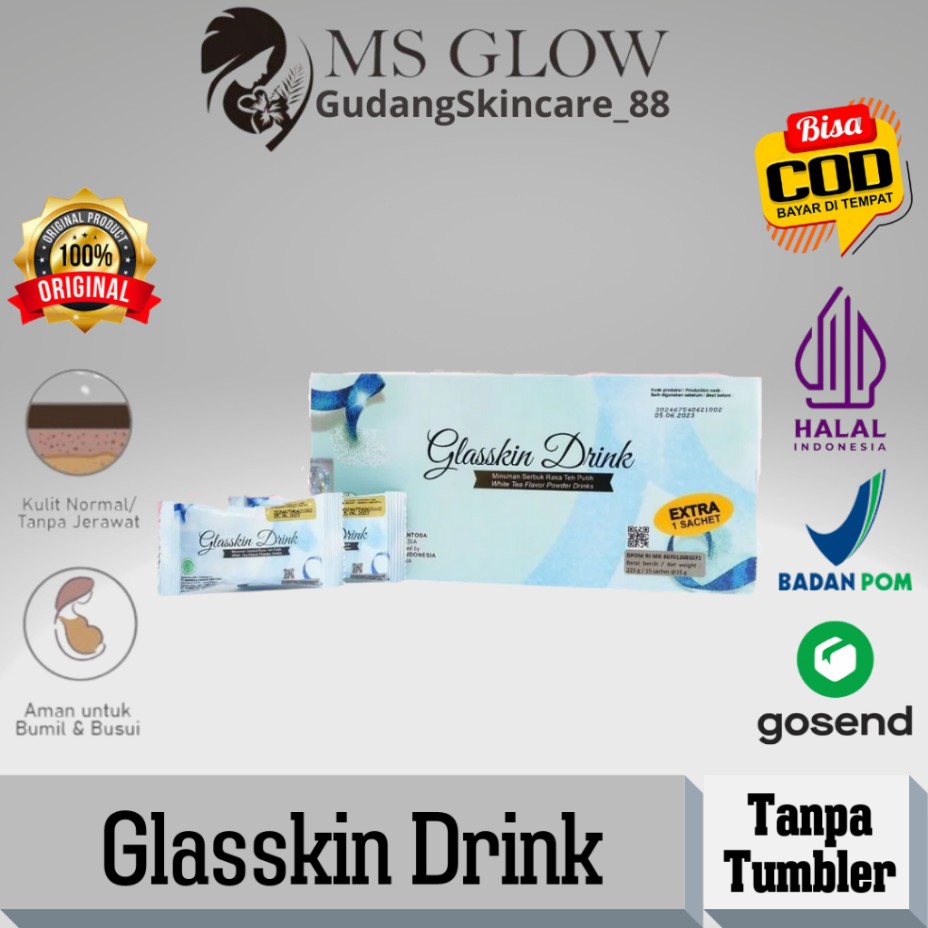 Glasskin Drink Ms Glow Minuman Pemutih Tubuh Ms Glow Glasskin Drink