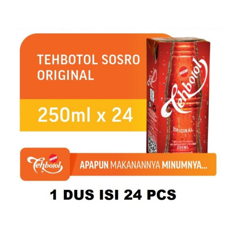 

Teh Botol Sosro Original 250 ml-(HARGA 1 Dus Isi 24 PCS)