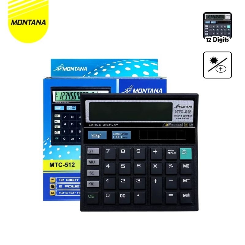 

KALKULATOR MONTANA BESAR MC 512 12 DIGITS CALCULATOR (Azzahratoserba22)