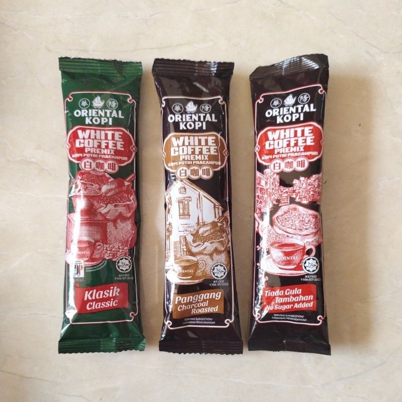 

oriental white coffee classic charcoal roasted no sugar sachet