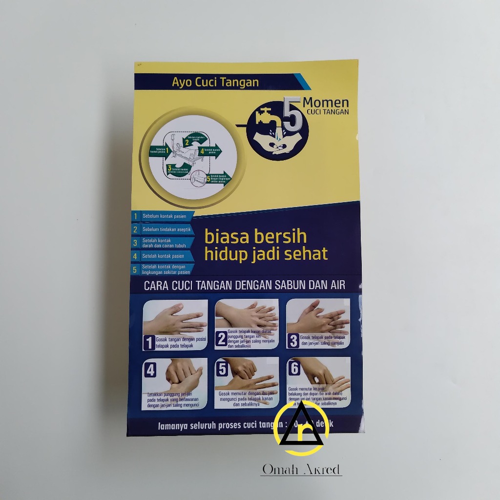 

Stiker 5 Momen Cuci Tangan Nakes - Khusus Tenaga Kesehatan - Stiker Cuci Tangan