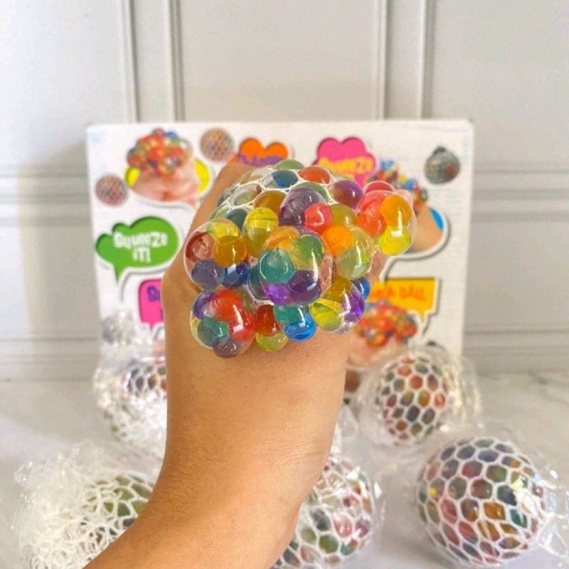 [Whispers] Squishy Ball Stress Ball Mainan Bola Pencet Anggur Pencet Anti Stres Rainbow