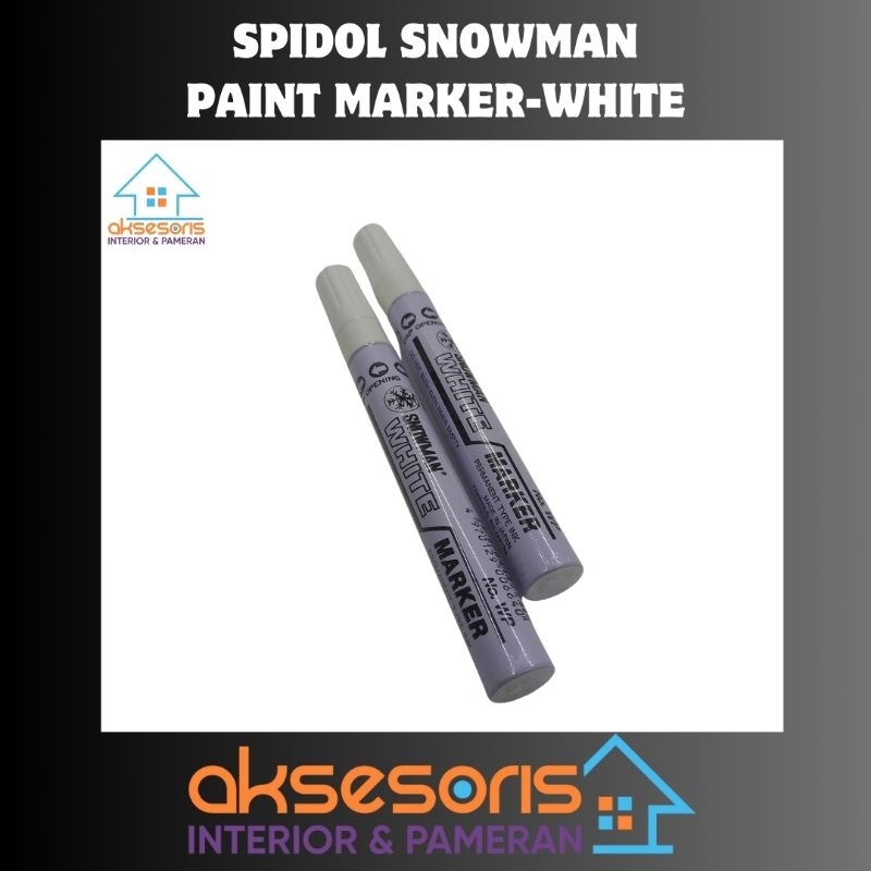 

spidol snowman paint marker - white