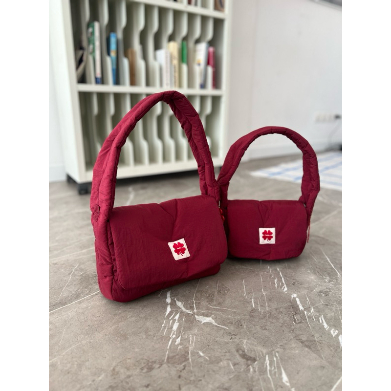LUELLA Anonimite Puffy Bag - Maroon Red