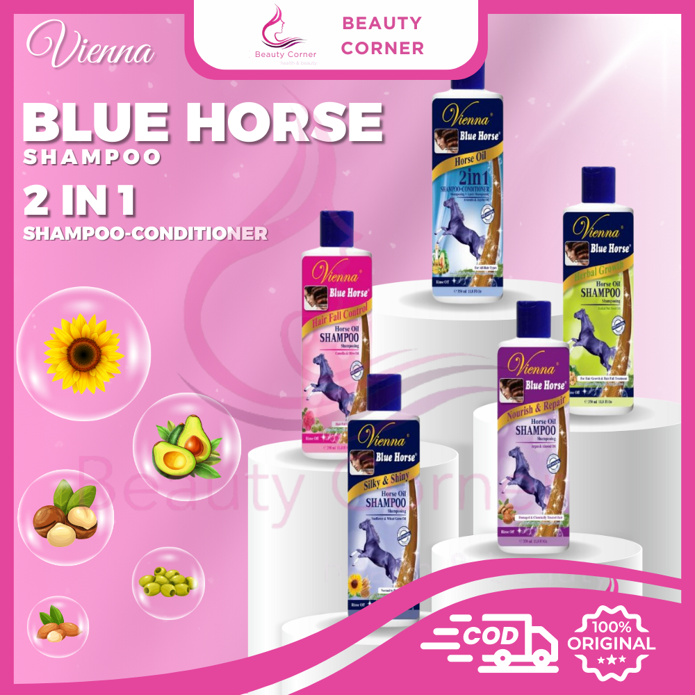 Vienna Shampoo Kuda Blue Horse - Penyubur Rambut - 350ml