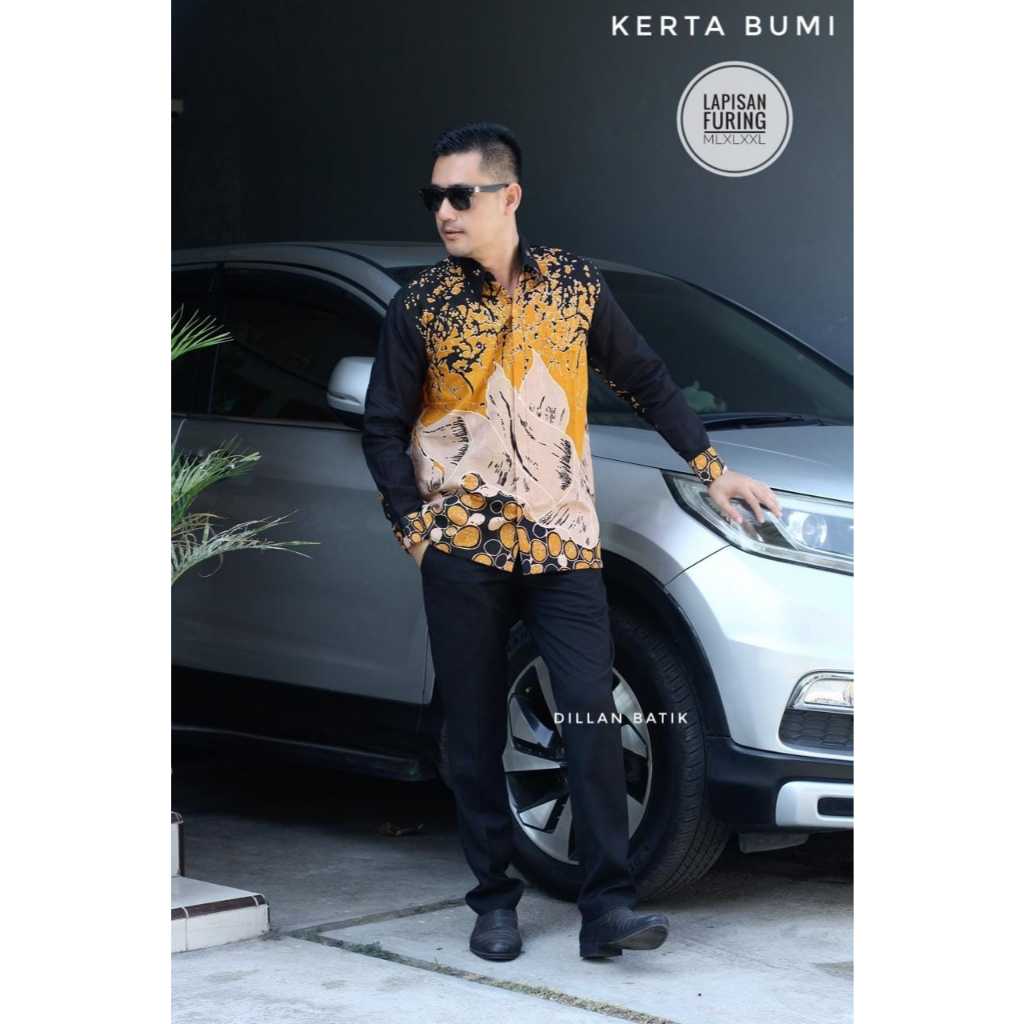 KERTABUMI DILLAN BATIKSOLOAMANAH KEMEJA BATIK LENGAN PANJANG PENDEK LAPIS FURING PREMIUM KATUN HALUS
