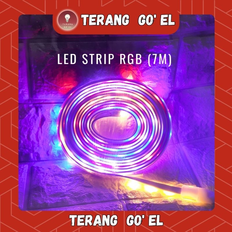 LAMPU LED STRIP RGB & MERAH PUTIH (7meter) / LAMPU LED STRIP WARNA WARNI/ MERAH PUTIH
