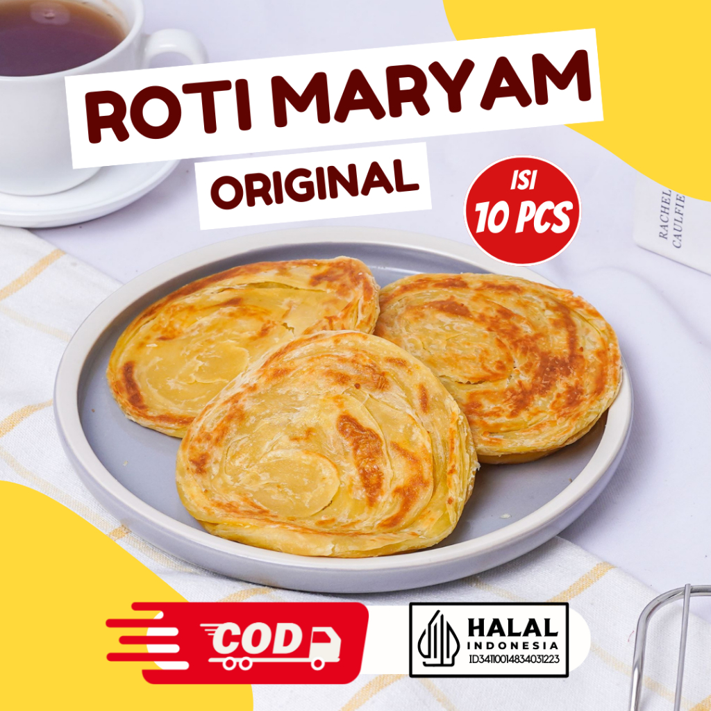 

Roti Maryam Original isi 10 | Roti Cane / Roti Canai Frozen Original