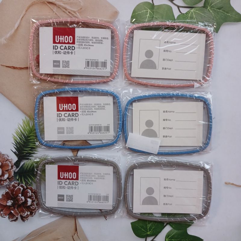 

UHOO ID Card Holder 6625 Name Tag Wadah Kartu Pengenal Identitas Horizontal