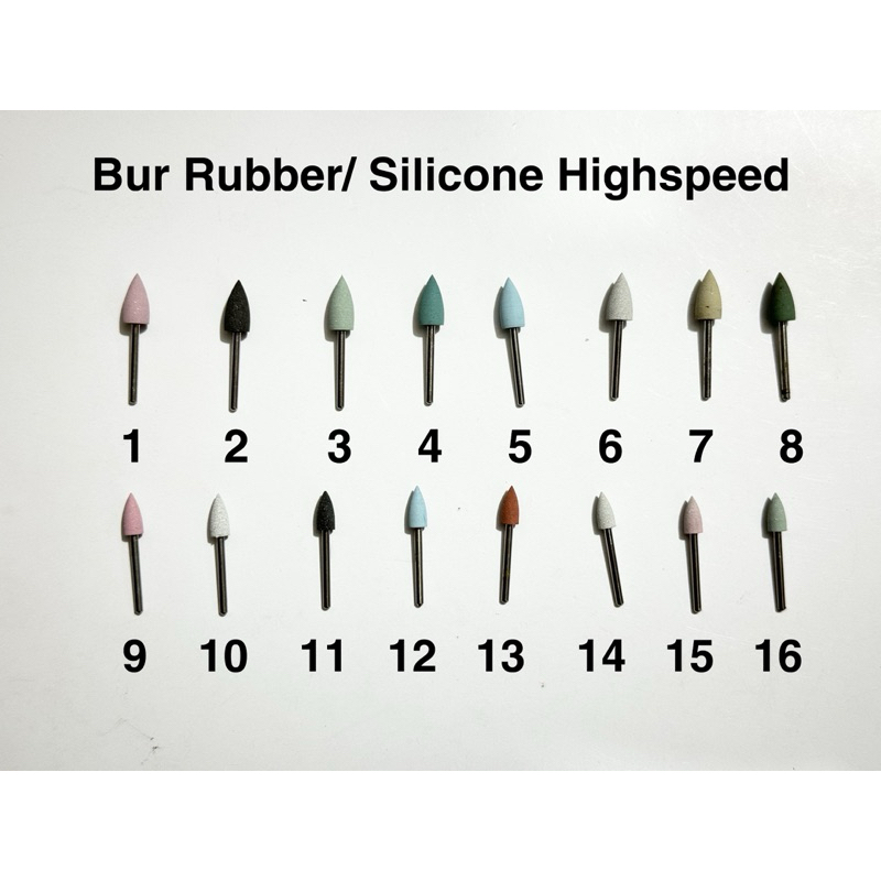 Bur Rubber/ Silicone dan Bur Stone highspeed