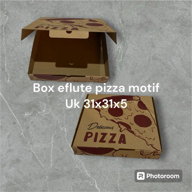 

Box eflute pizza motif uk 31x31x5/kemasan pizza