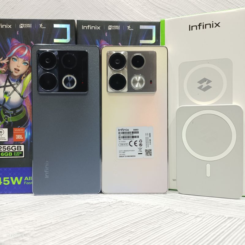 Infinix Note 40 4G NFC 8+8/256 GB Handphone Second Bekas Fullset