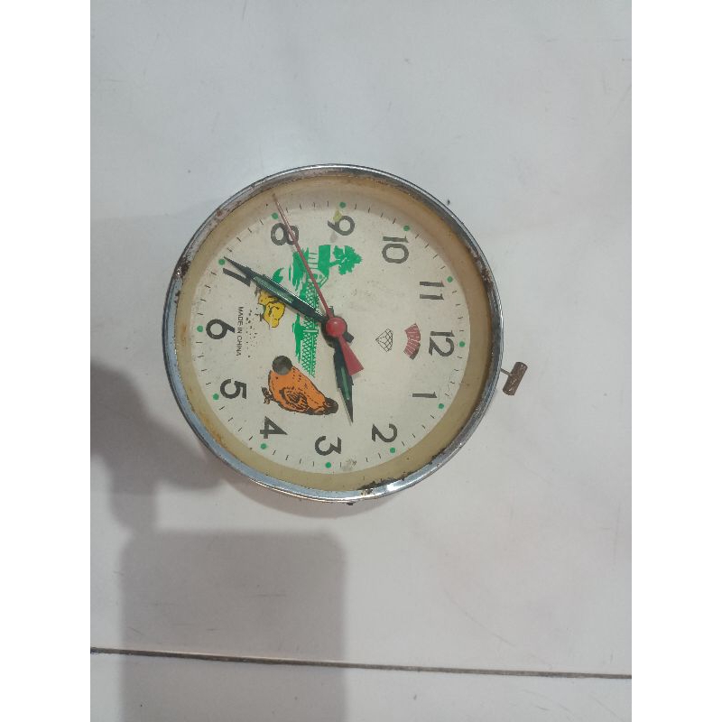 jam weker jadul lawas model putar manual tanpa battrey