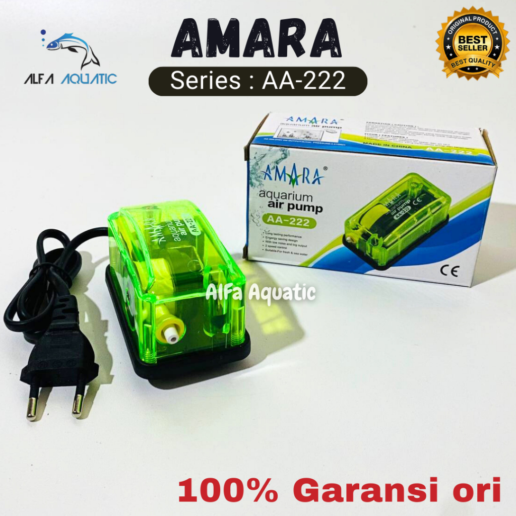 AMARA AA-222  Mesin Aerator 1 lubang / Pompa Udara / Air pump 100% Original