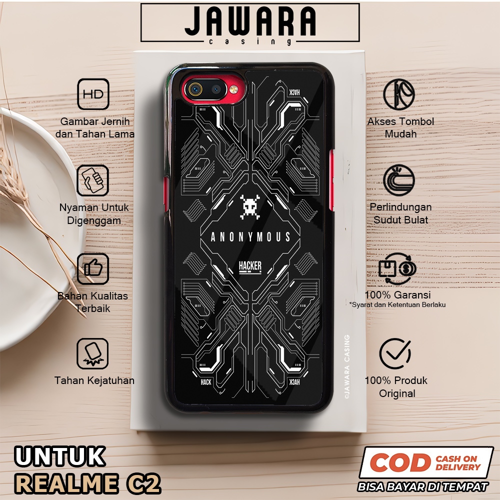 Case Realme C2 Casing Realme C2 [CYBR] Premium Case Glossy Case Hp Realme Jawara Casing Hp Realme C2