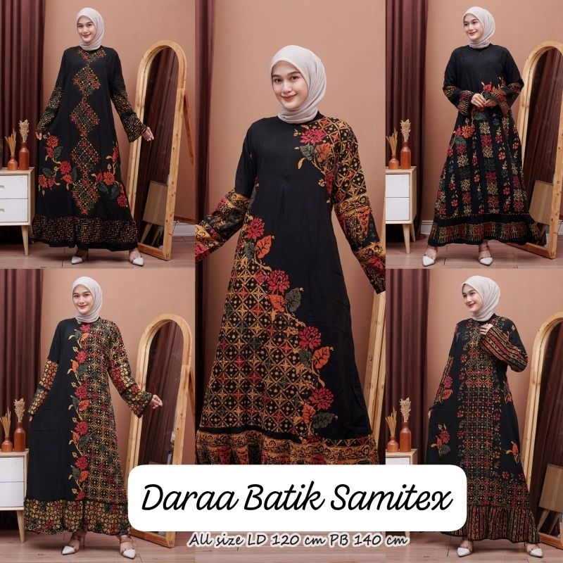 LG04 l GAMIS BATIK MODERN MULTICOLOR SEMI TULIS TERBARU SAMITEX A WANITA