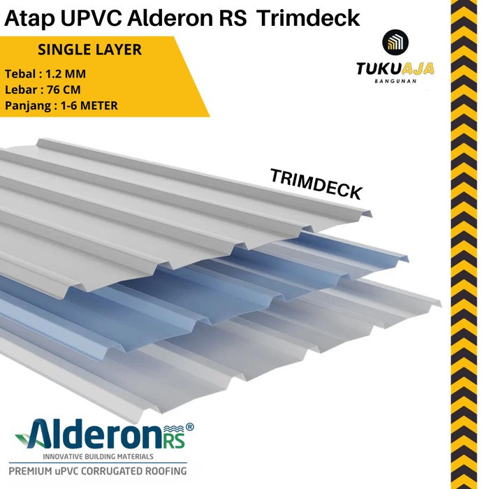REHANANN1 BACA DESKRIPSI PRODUK - ATAP ALDERON RS ATAP UPVC TRIMDECK SINGLE LAYER 3 4 5 6 METER
