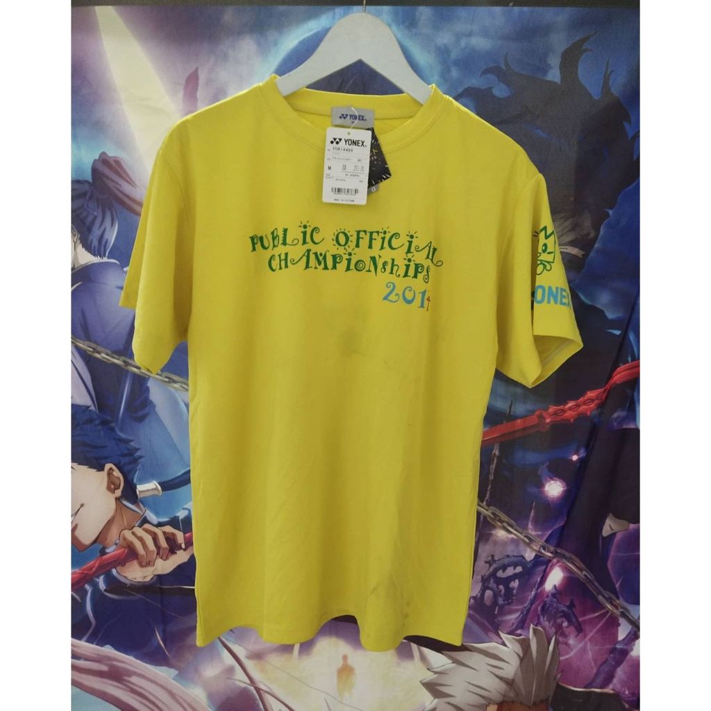 Yonex Public Official Championship 2014 Yellow Badminton Jersey Kaos Tshirt Official Original Second