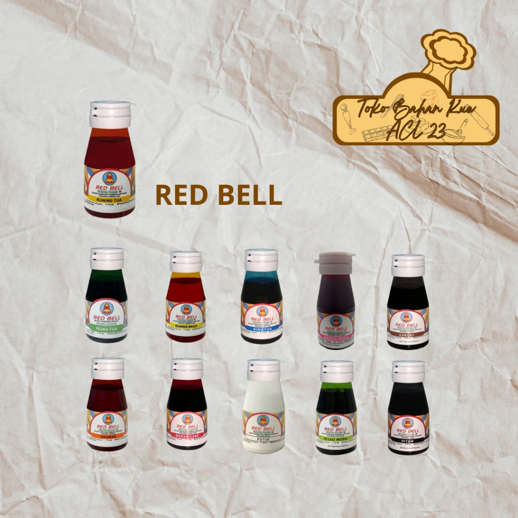 

Pewarna Makanan Red Bell Aneka Warna 30gr