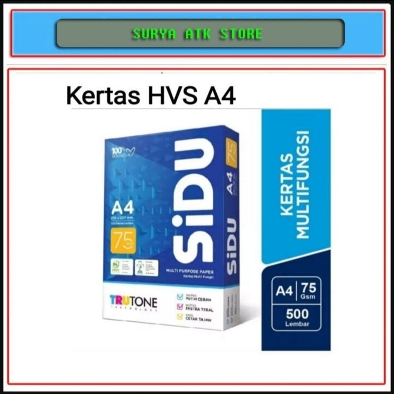 

250 Lembar Kertas Hvs F4 Dan A4