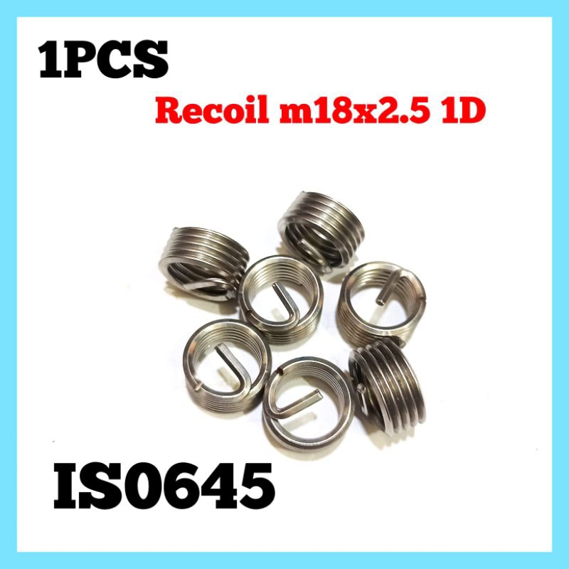 1pcs recoil m18x2.5 1D helicoil recoil thread repair bukan m6x1.0 bukan m10x1.0