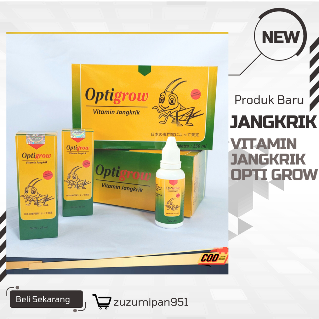 VITAMIN JANGKRIK|Jangkrik Vitamin jangkrik Opti Grow Untuk penambah nafsu makan jangkrik
