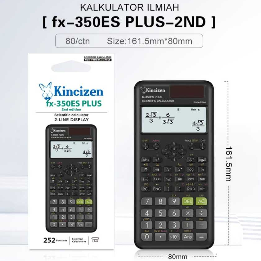 

Original Kalkulator KINCIZEN FX 350ES PLUS 2ND Scientific - 252 fungsi Anak sekolah