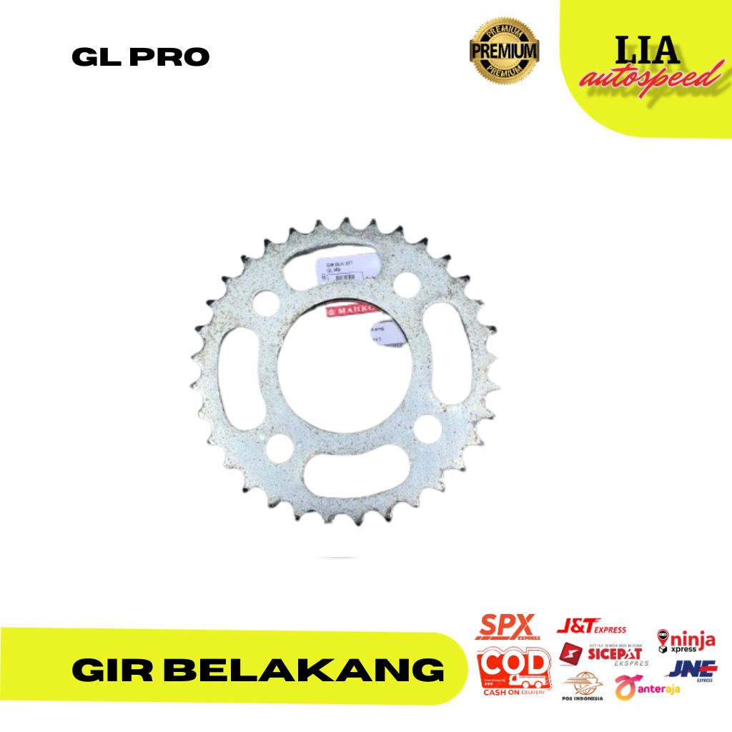 RODA GIGI GER GEAR GIR BELAKANG UKURAN 36T 37T 38T HONDA GL GL PRO GL MAX MS POLOS