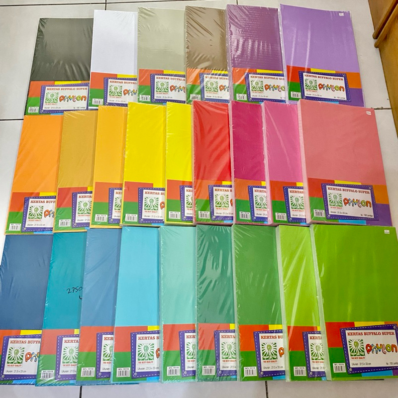 

(PACK) KERTAS BUFALLO POLOS PHYTON HITAM PUTIH MERAH KUNING HIJAU BIRU COKLAT / KERTAS BUFALLO