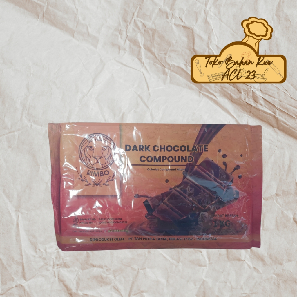 

Coklat Batang Rimbo/Compound Baking Choco Rimbo/Rimbo/Cokelat Compound Hitam Manis 1Kg