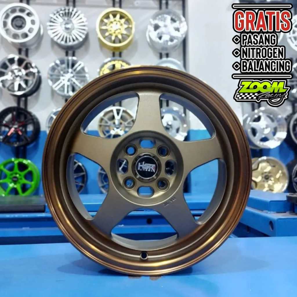 Velg Mobil Honda Brio Rs Pelek HSR GOBO R15X7 PCD 4X100 ET35 BRONZE