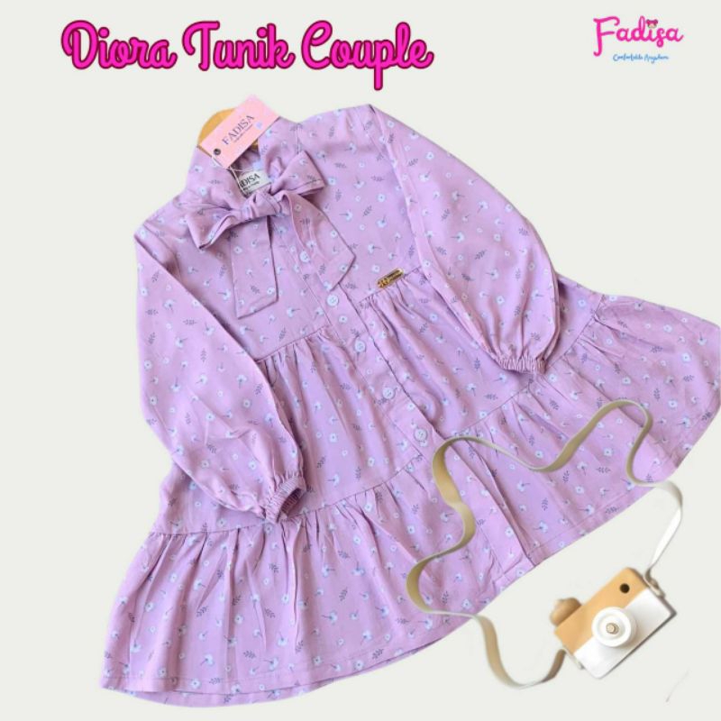 Fadisa - Baju Lebaran 2026, Baju Tunik Couple Premium Ibu dan Anak Perempuan Kembar Bayi Balita 6 bu