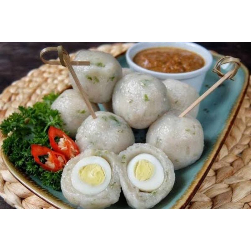 

Nikmat pentol isi puyuh bumbu kacang isi 12
