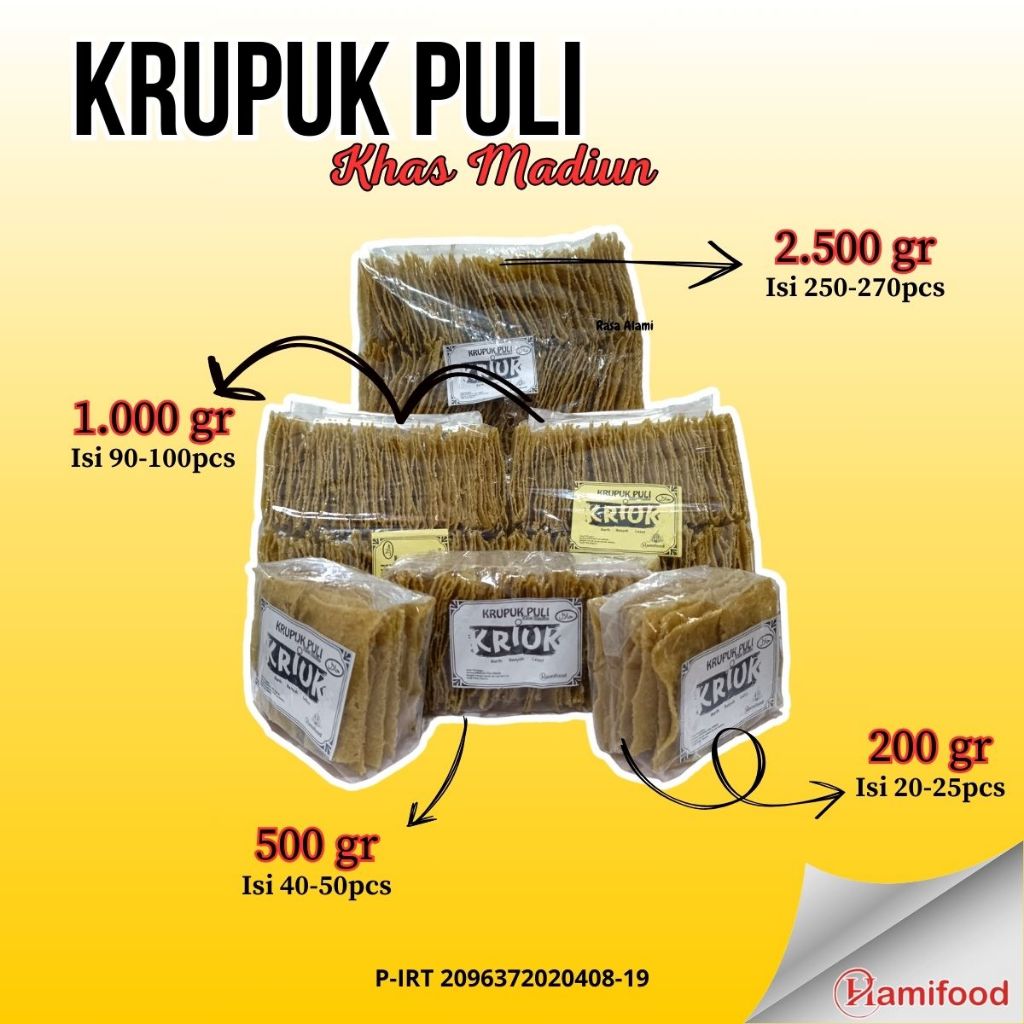 

- [2.5Kg] Kerupuk Gendar Mentah Khas Madiun Kemasan Grosir 2500gr