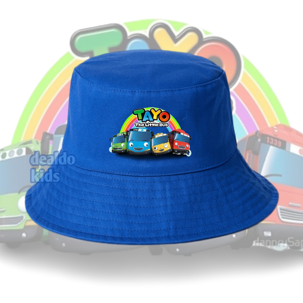 Topi Bucket Anak TAYO THE LITLE BUS / Topi Bucket Anak Bus Tayo