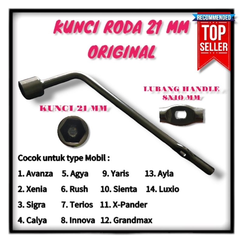 Kunci Roda Mobil 21 MM Kunci Roda L Berkualitas Avanza / Xenia / Agya / Xpander / Sigra
