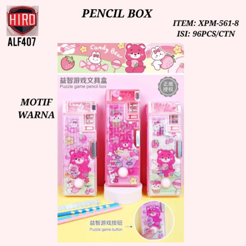 

Kotak pencil edukatif/tempat pensil mainan air puzzle/pencil case lotso/kotak pensil puzzle strawberry bear