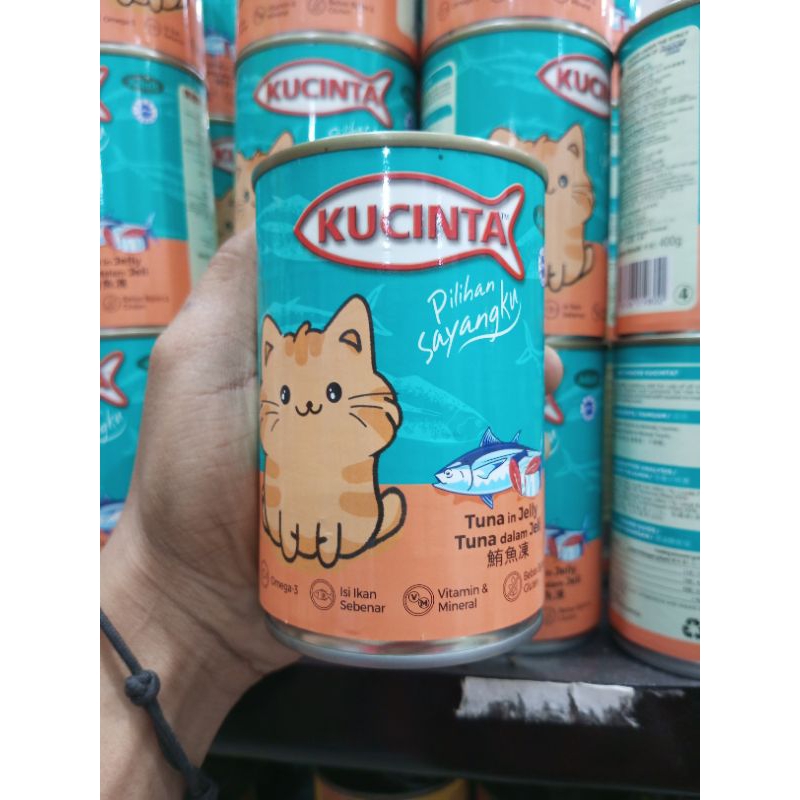 Makanan Kaleng Kucinta Tuna In Jelly 400gr - Wetfood Makanan Basah Kaleng Kucinta