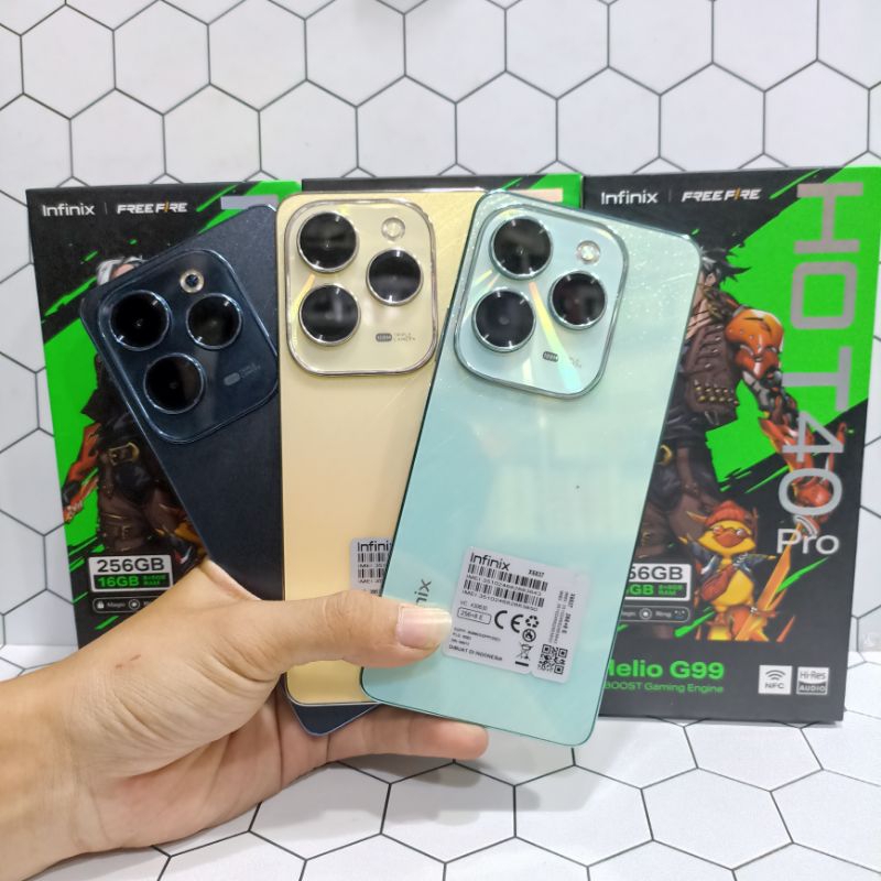 INFINIX HOT 40 PRO 12/256GB 8/256GB HP SECOND BEKAS FULLSET